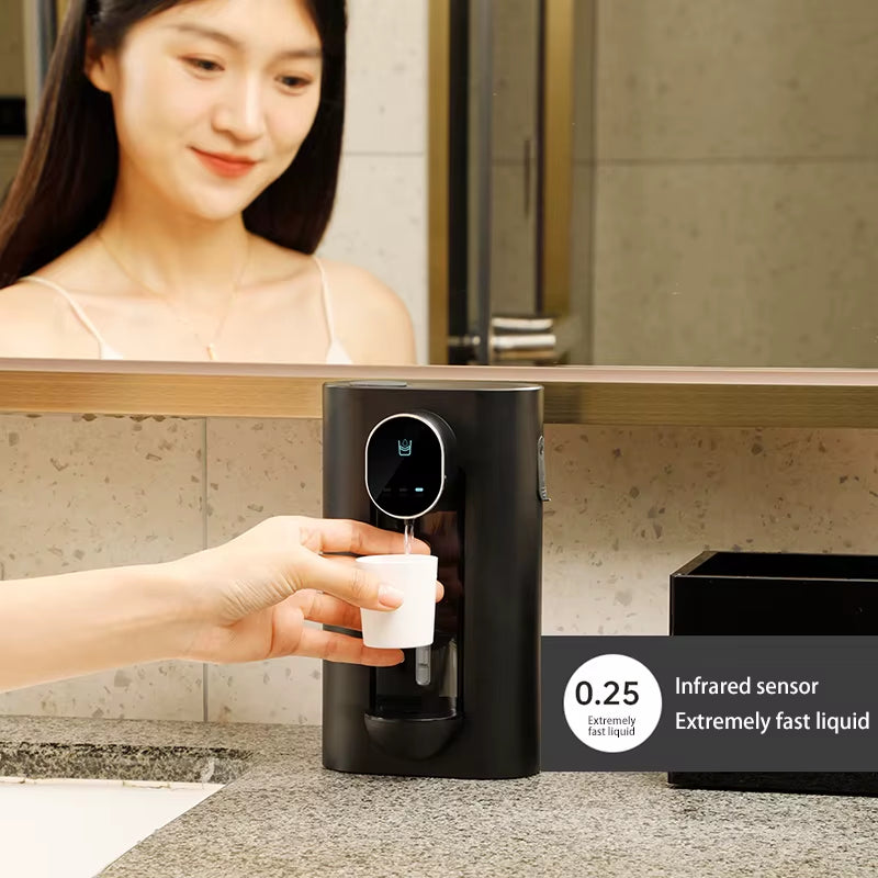 Automatic Mouthwash Dispenser Bottle 540Ml Wall-Mount Smart Senser Touchless Tooth Cleaner with Magnetic Cups for Bathroom