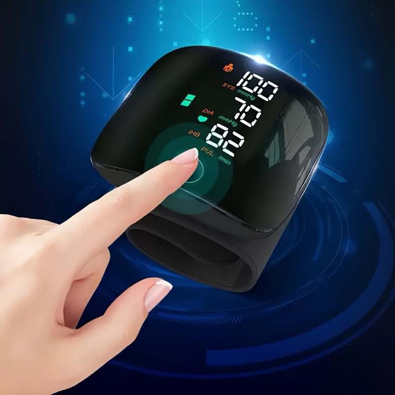 Wrist Blood Pressure Monitor Led Display,Touch Screen Wrist Blood Pressure Cuff 99X2 Reading Memory Wrist Bp Monitor with Carrying Case,Health Monitoring Adjustable.