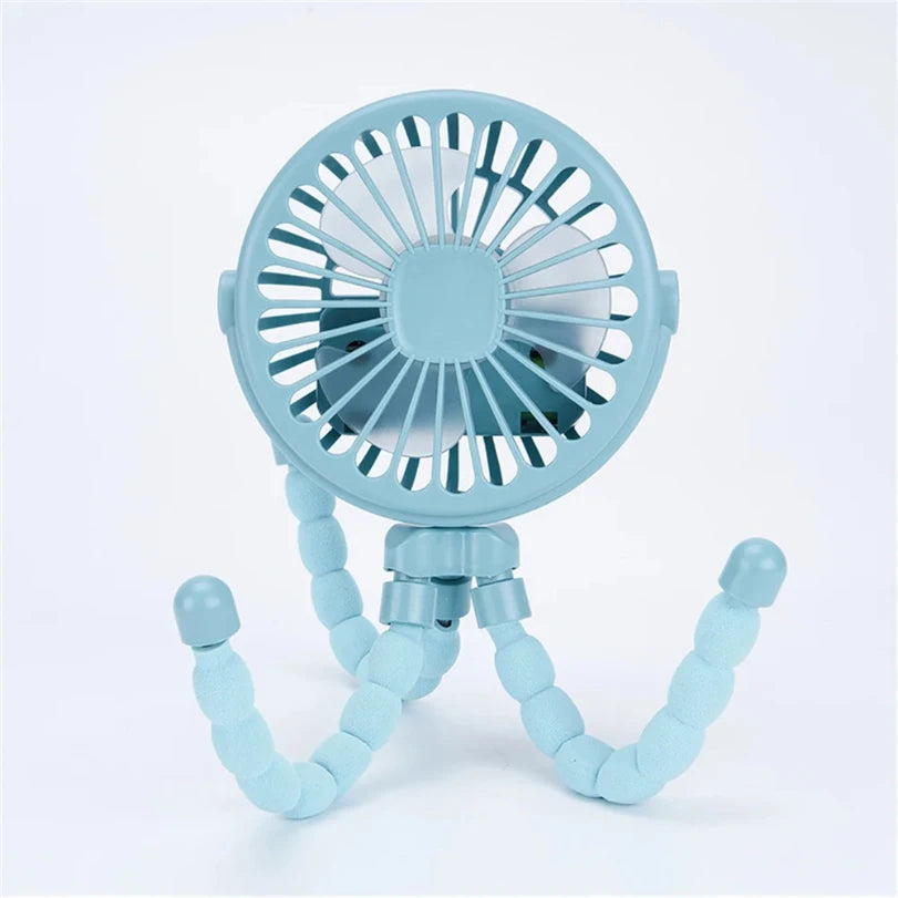Mini Handheld Octopus Folding Fan Multi Functional Five in One Portable Fan Silent Home Dormitory Baby Stroller Multiple Scenes