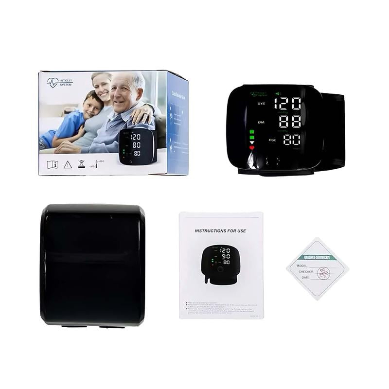 Wrist Blood Pressure Monitor Led Display,Touch Screen Wrist Blood Pressure Cuff 99X2 Reading Memory Wrist Bp Monitor with Carrying Case,Health Monitoring Adjustable.