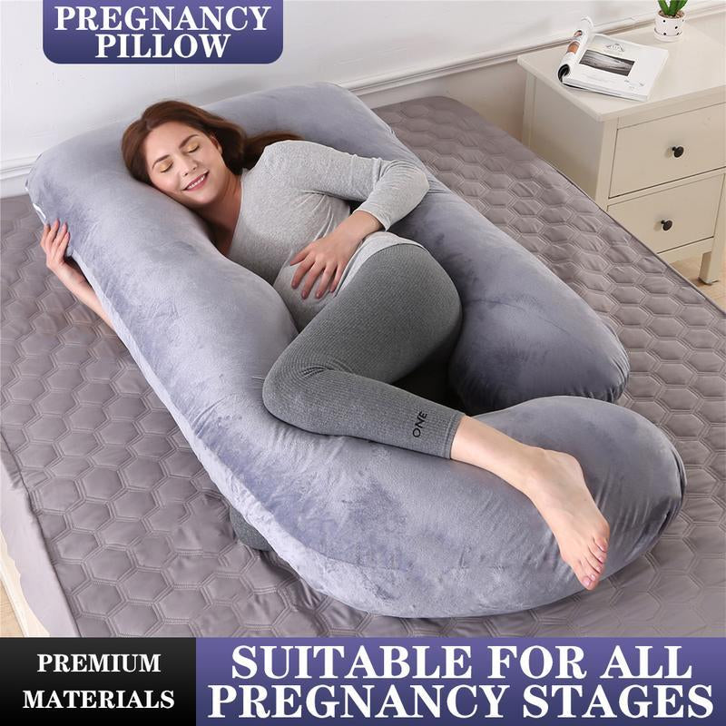 TTZZ Pregnancy Pillow, U-Shape Full Body Pillow, Removable Cooling Cover, Pregnancy Pillow for Sleeping, Body Pillows for Adults, Maternity Pillow and Pregnancy Must Haves