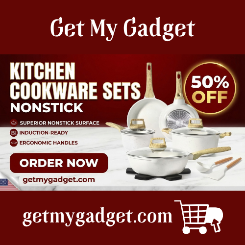 Pots and Pans Set Non Stick - 14 Pcs White Granite Kitchen Cookware Sets Nonstick Induction Cookware Cooking Pan Set with F