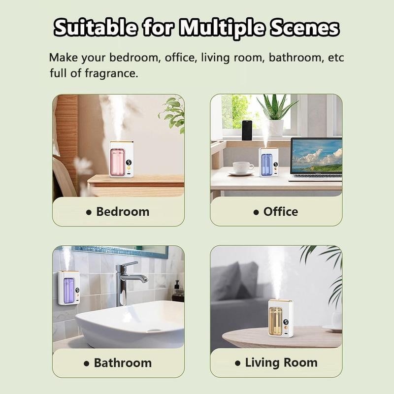 Rechargeable Automatic Timing Essential Oil Diffuser, Aroma Diffuser or Essential Oil, Home Fragrance for Living Room, Bedroom, Office
