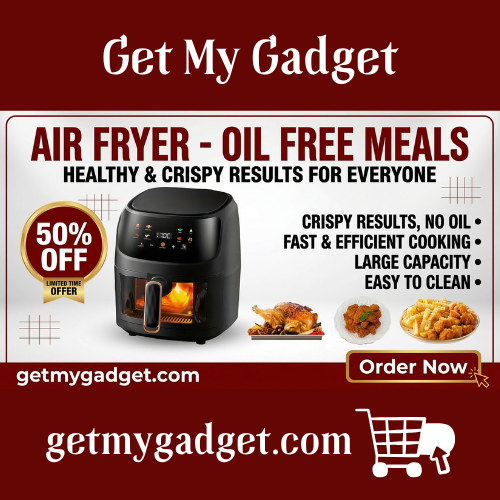 8L Intelligent Air Fryer Multifunctional Household Large Capacity Air Fryer Visual Oil-Free Oven Convection Efficient Meals