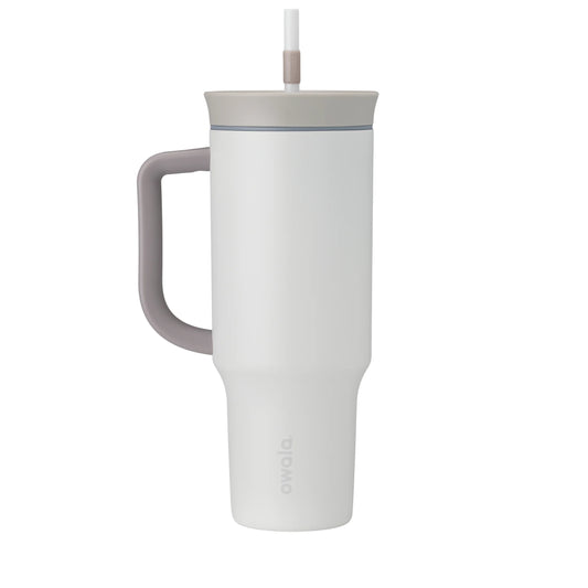 Stainless Steel Tumbler, 40Oz, Shy Marshmallow White