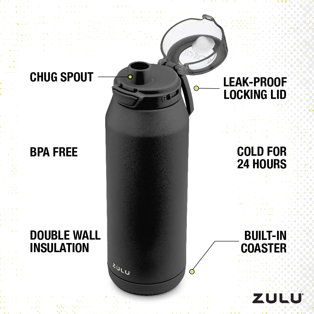 Swift 32Oz Stainless Steel Water Bottle, Black