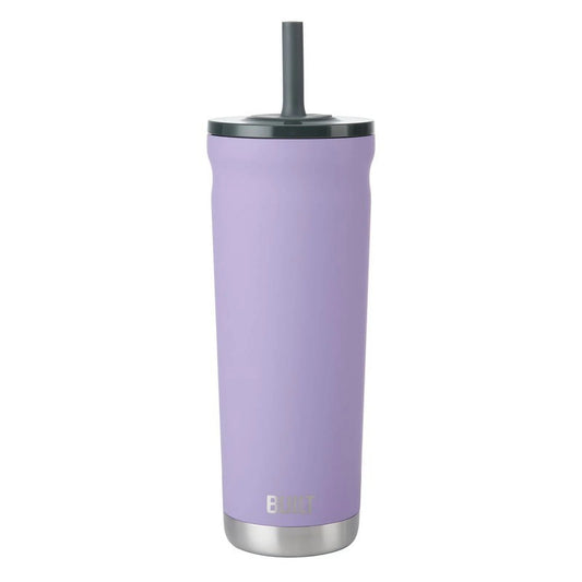 Torrent 24 Oz Stainless Steel Insulated Tumbler Water Bottle with Straw and Lid, Lavender