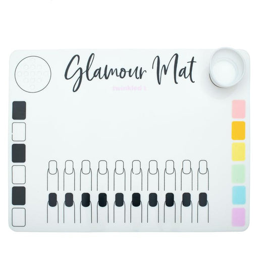 Twinkled T Glamour Nail Art Mat W Collapsible Cup and Paint Palette