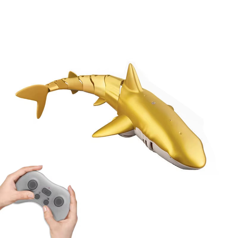 2.4G Simulation Remote Control Animals with Lights Submarine Robots Spray Water Rc Shark Toy Electric Fish Outdoor Kids Toys Boy