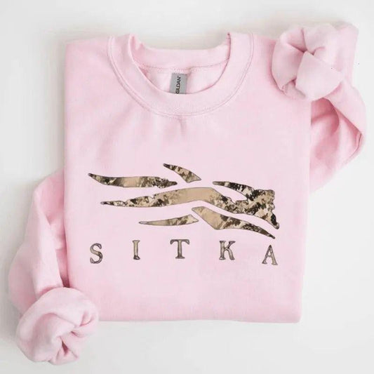 SITKA Gear Icon Optifade Unisex Heavy Blend Crewneck Sweatshirt for Men and Women, Graphic round Neck Sweatshirt, Apparel Made in the USA