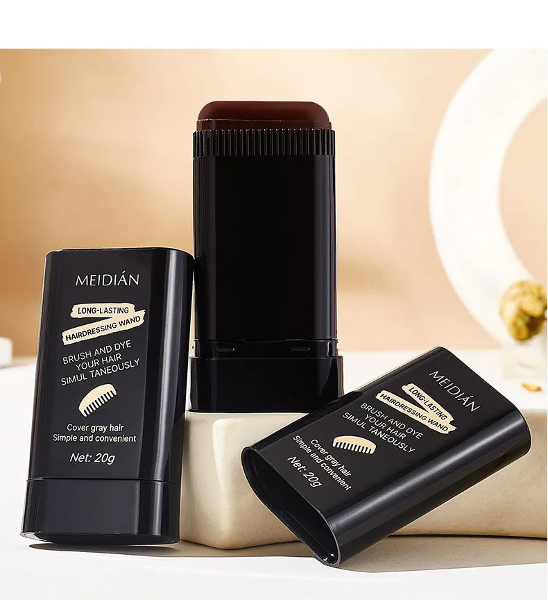 2Pcs Convenient Comb Hair Dye Stick Portable Hair Dye Comb Men Women Gray Hair Coverage Sweat-Proof 2In1 Instant Coloring Wand