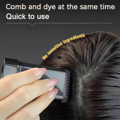 2Pcs Convenient Comb Hair Dye Stick Portable Hair Dye Comb Men Women Gray Hair Coverage Sweat-Proof 2In1 Instant Coloring Wand