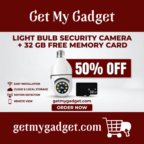 8MP E27 Bulb Surveillance Camera Wifi IP PTZ CCTV Camera 10X Zoom Color Night Vision Human Tracking Security Baby Monitor Cam