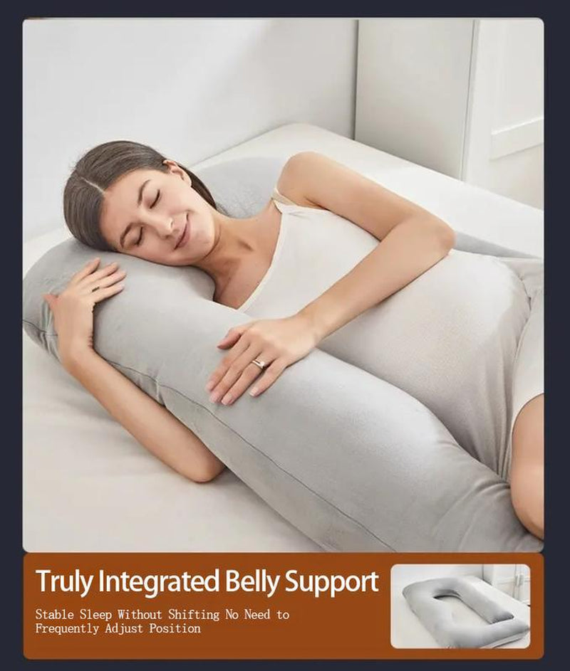 TTZZ Pregnancy Pillow, U-Shape Full Body Pillow, Removable Cooling Cover, Pregnancy Pillow for Sleeping, Body Pillows for Adults, Maternity Pillow and Pregnancy Must Haves