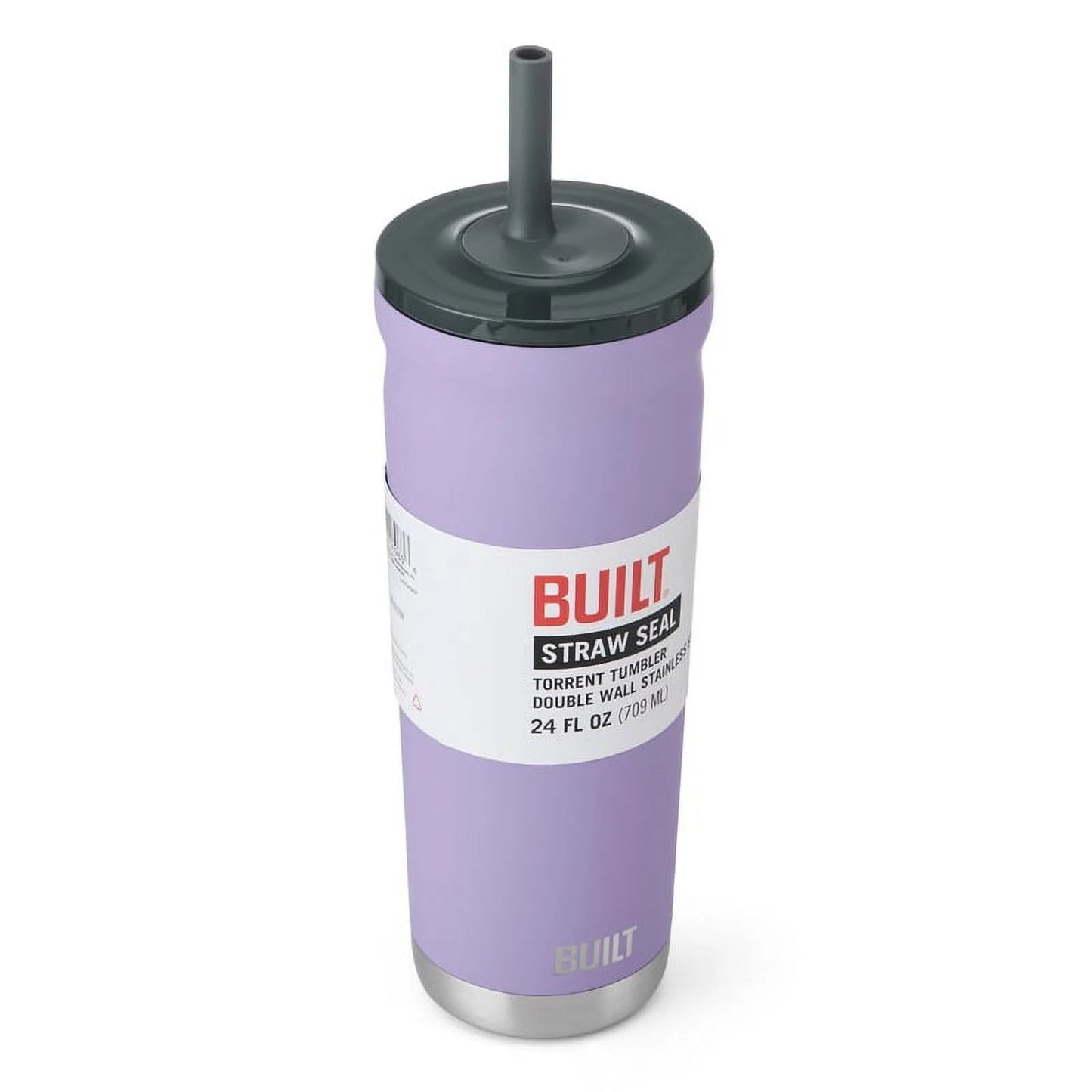 Torrent 24 Oz Stainless Steel Insulated Tumbler Water Bottle with Straw and Lid, Lavender