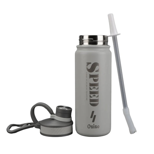 22 Oz Reusable Insulated Stainless Steel Sport Water Bottle with Straw
