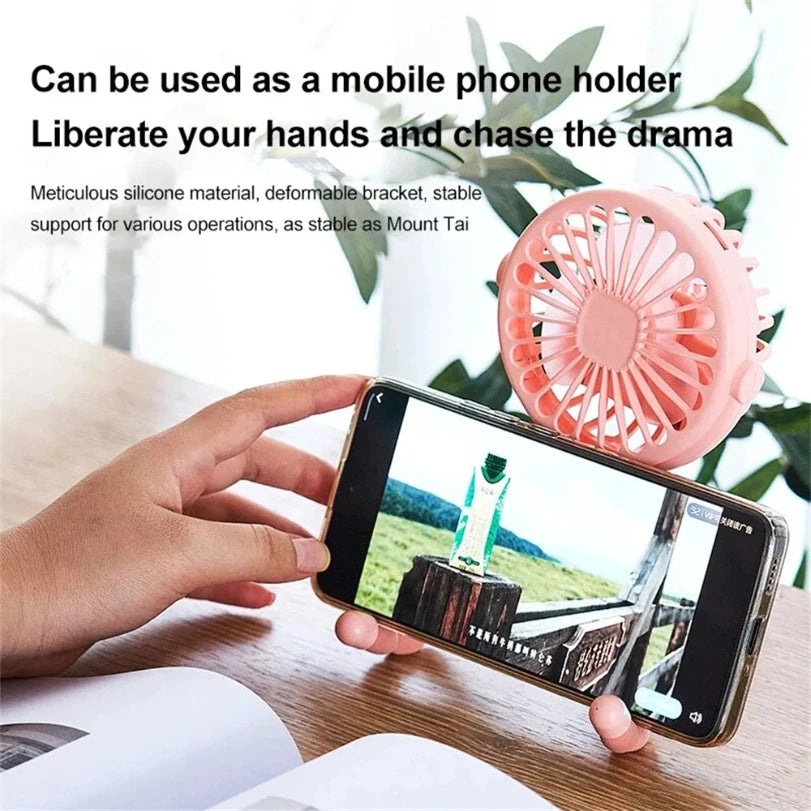 Mini Handheld Octopus Folding Fan Multi Functional Five in One Portable Fan Silent Home Dormitory Baby Stroller Multiple Scenes